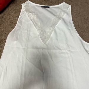 Lace neck tank top